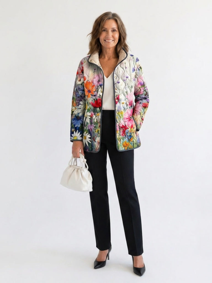 Claire | Veste Matelassée Fleurs des Champs