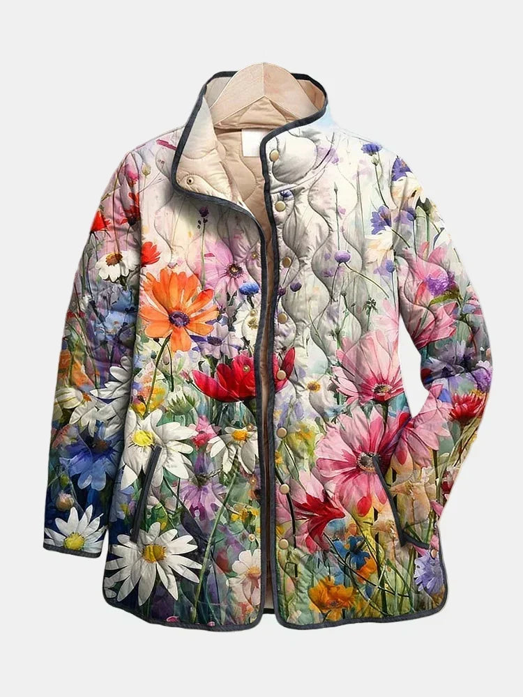 Claire | Veste Matelassée Fleurs des Champs