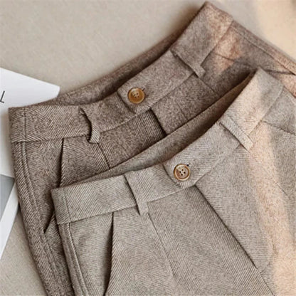 Theo | Élégant pantalon en pure laine, coupe ajustée