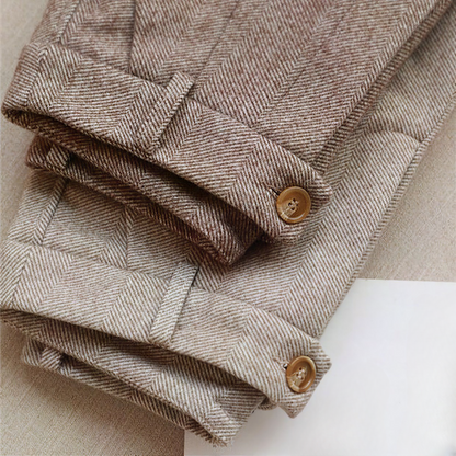 Theo | Élégant pantalon en pure laine, coupe ajustée
